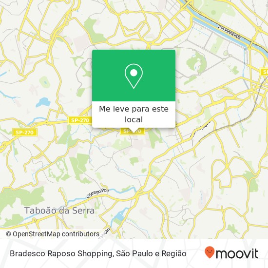 Bradesco Raposo Shopping mapa