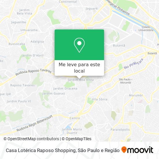 Casa Lotérica Raposo Shopping mapa