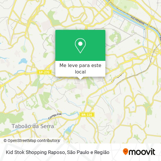 Kid Stok Shopping Raposo mapa