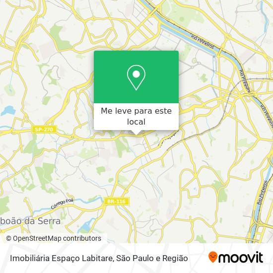 Imobiliária Espaço Labitare mapa