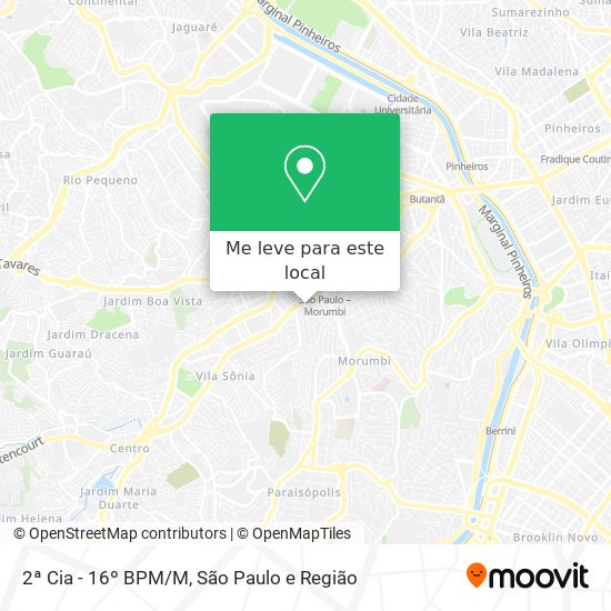 2ª Cia - 16º BPM/M mapa
