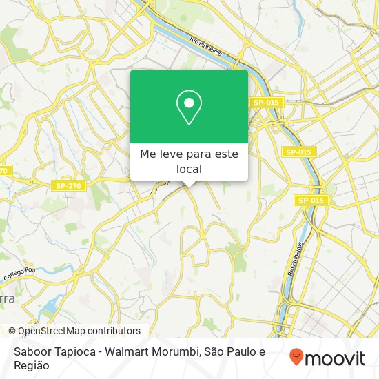 Saboor Tapioca - Walmart Morumbi mapa