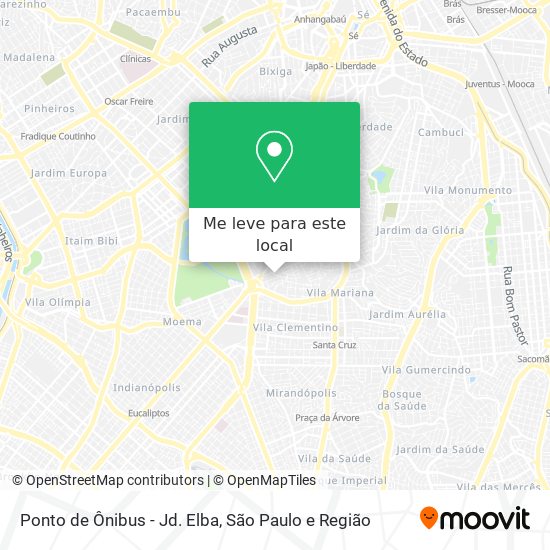Ponto de Ônibus - Jd. Elba mapa