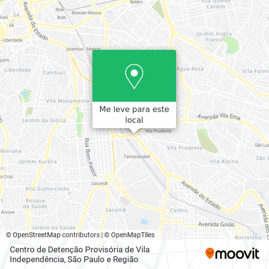 Centro de Detenção Provisória de Vila Independência mapa