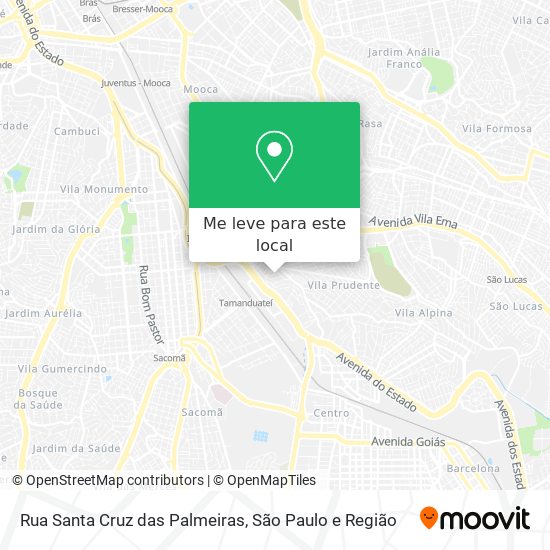 Rua Santa Cruz das Palmeiras mapa