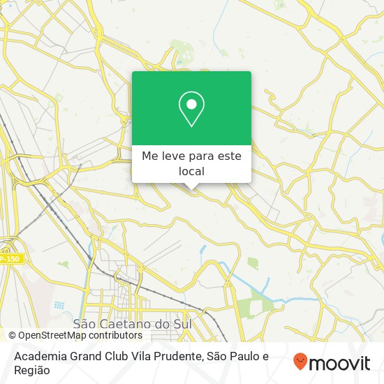 Academia Grand Club Vila Prudente mapa