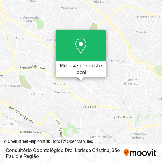 Consultório Odontológico Dra. Larissa Cristina mapa