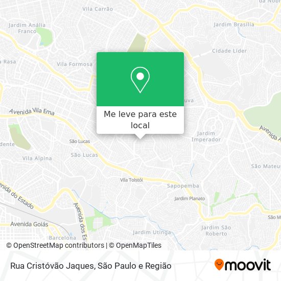 Rua Cristóvão Jaques mapa