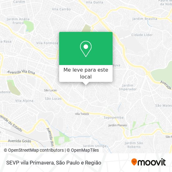 SEVP vila Primavera mapa