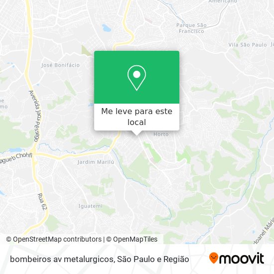 bombeiros av metalurgicos mapa