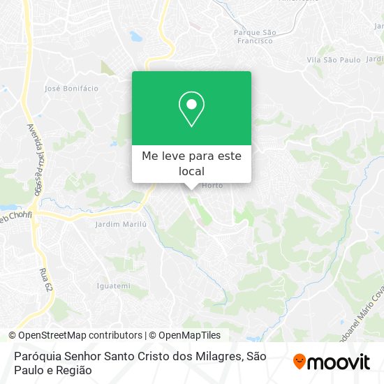 Paróquia Senhor Santo Cristo dos Milagres mapa