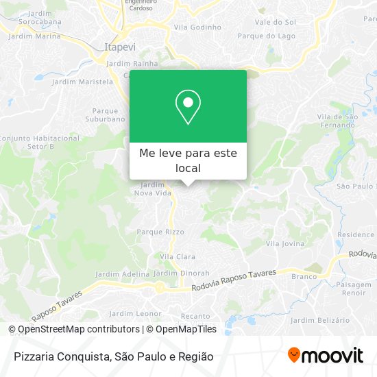 Pizzaria Conquista mapa
