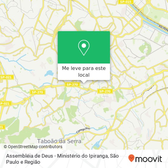 Assembléia de Deus - Ministério do Ipiranga mapa