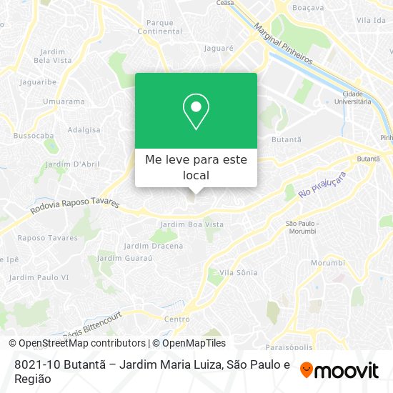 8021-10 Butantã – Jardim Maria Luiza mapa