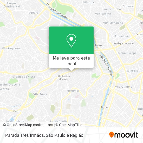 Parada Três Irmãos mapa