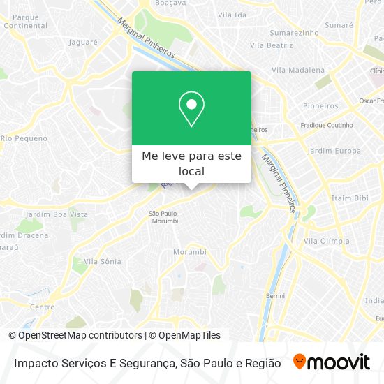 Impacto Serviços E Segurança mapa
