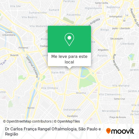 Dr Carlos França Rangel Oftalmologia mapa