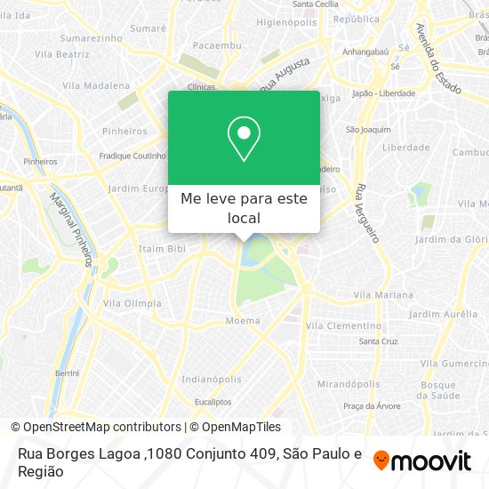 Rua Borges Lagoa ,1080 Conjunto 409 mapa