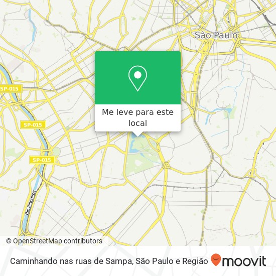 Caminhando nas ruas de Sampa mapa