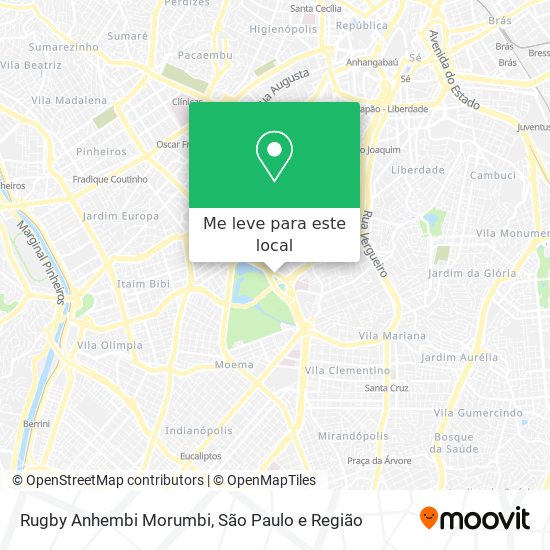 Rugby Anhembi Morumbi mapa