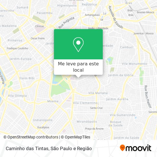 Caminho das Tintas mapa
