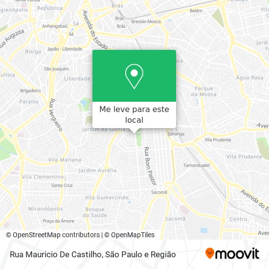 Rua Mauricio De Castilho mapa