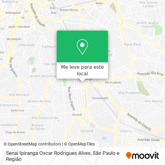 Senai Ipiranga Oscar Rodrigues Alves mapa
