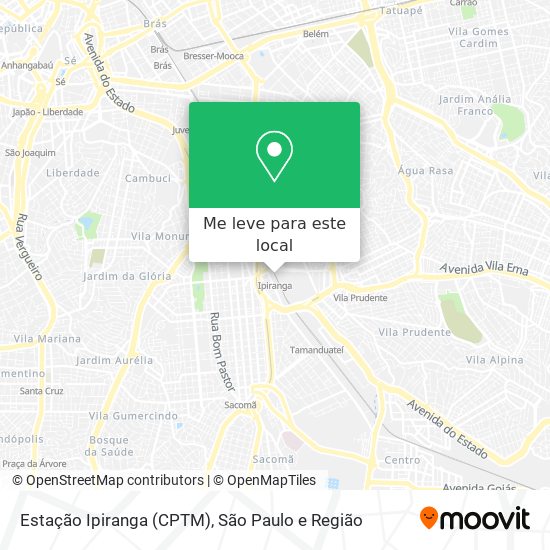 Estação Ipiranga (CPTM) mapa