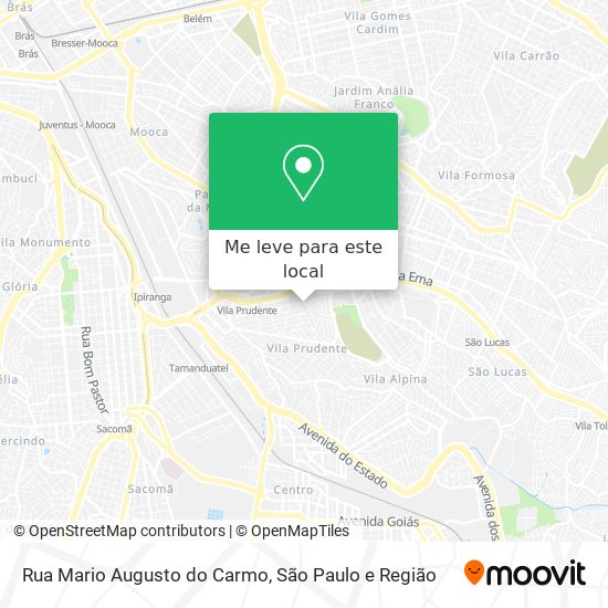Rua Mario Augusto do Carmo mapa