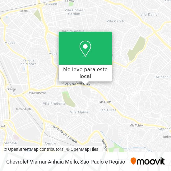 Chevrolet Viamar Anhaia Mello mapa