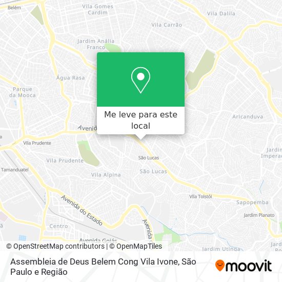 Assembleia de Deus Belem Cong Vila Ivone mapa