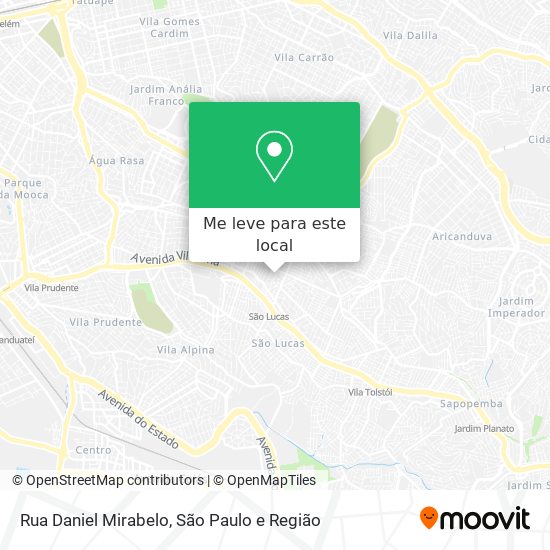 Rua Daniel Mirabelo mapa