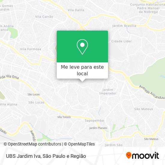 UBS Jardim Iva mapa