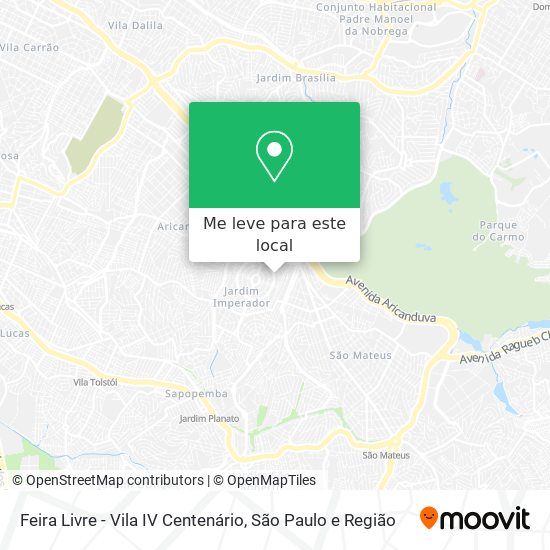 Feira Livre - Vila IV Centenário mapa