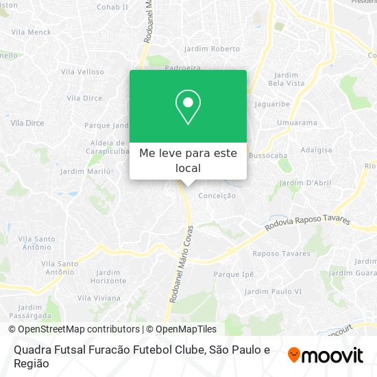 Quadra Futsal Furacão Futebol Clube mapa