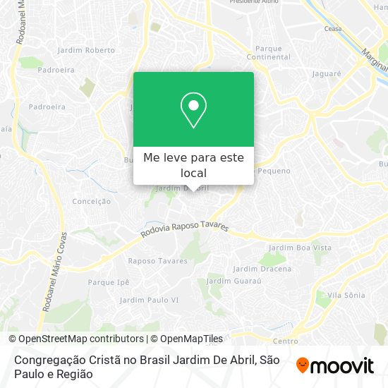 Congregação Cristã no Brasil Jardim De Abril mapa