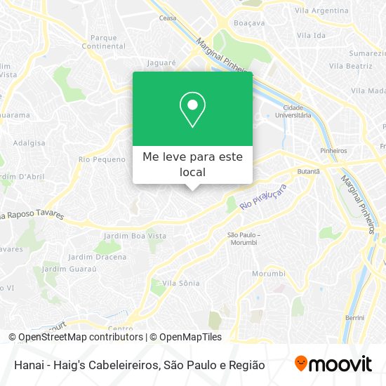 Hanai - Haig's Cabeleireiros mapa