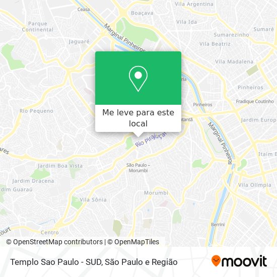 Templo Sao Paulo - SUD mapa