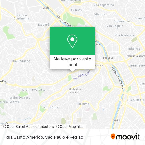Rua Santo Américo mapa