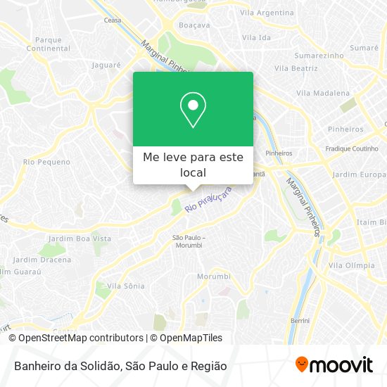 Banheiro da Solidão mapa