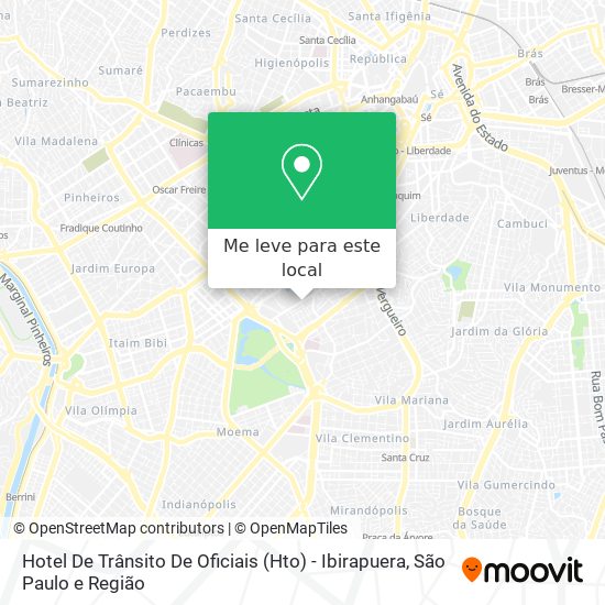 Hotel De Trânsito De Oficiais (Hto)  - Ibirapuera mapa