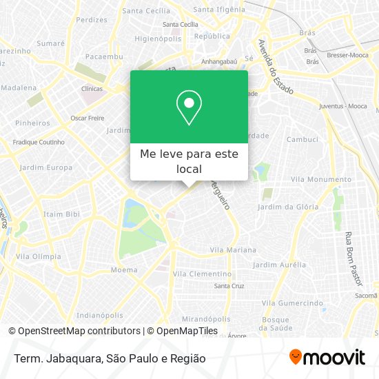 Term. Jabaquara mapa