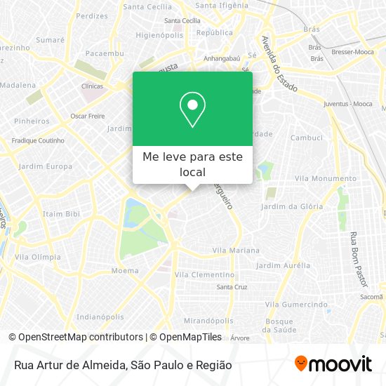 Rua Artur de Almeida mapa