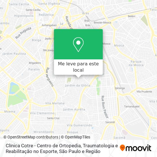 Clínica Cotre - Centro de Ortopedia, Traumatologia e Reabilitação no Esporte mapa