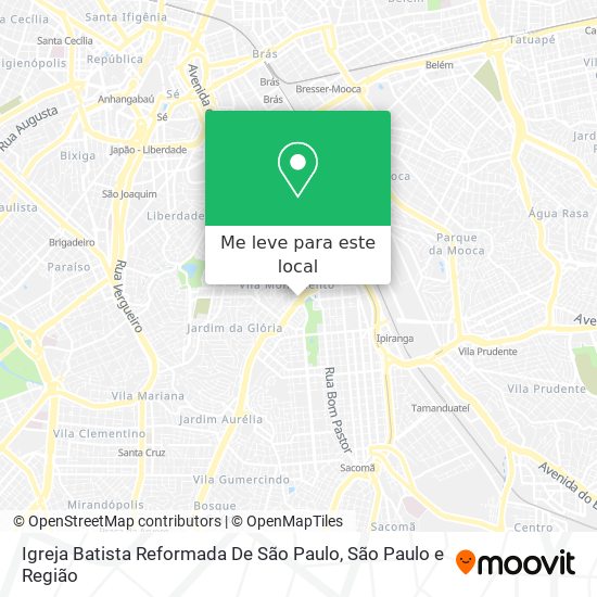 Igreja Batista Reformada De São Paulo mapa