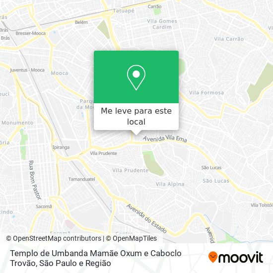 Templo de Umbanda Mamãe Oxum e Caboclo Trovão mapa