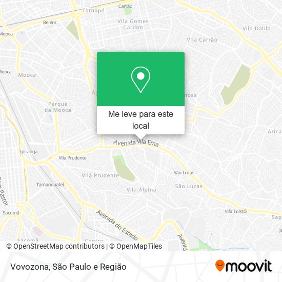 Vovozona mapa