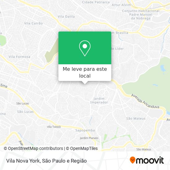 Vila Nova York mapa