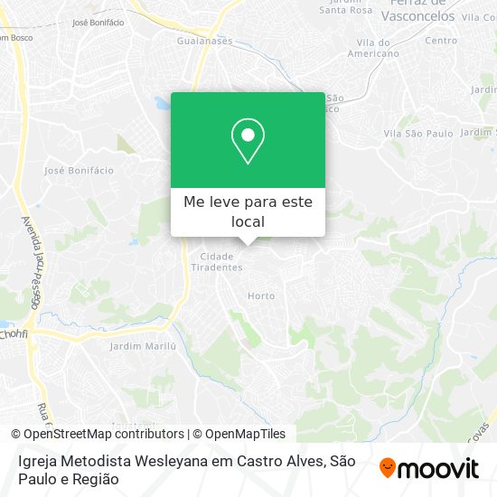 Igreja Metodista Wesleyana em Castro Alves mapa