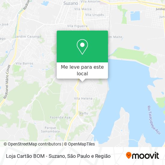 Loja Cartão BOM - Suzano mapa